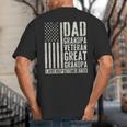Dad Grandpa Veteran Great Grandpa Big And Tall Men's T-Shirt Back Print