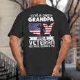 Dad Grandpa Veteran Nothing Scares Patriotic Veterans Day Big And Tall Men's T-Shirt Back Print