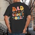 Dad Of The Groovy One 1st Birthday Pregnancy Announcement Big And Tall Men's T-Shirt Back Print