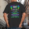 For My Dad In Heaven Touching Tribute For Passed Away Father Big And Tall Men's T-Shirt Back Print