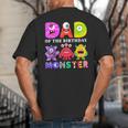 Dad Little Monster Kids 1st Birthday Party Family Monster Small Big And Tall Men's T-Shirt Back Print
