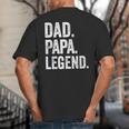Dad Papa Legend Vintage Distressed Bold Papa Graphic Big And Tall Men's T-Shirt Back Print