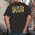 Dad Parent Brick Master Builder Building Blocks Set FamilyBig And Tall Men's T-Shirt Back Print Dad Parent Brick Master Builder Building Blocks Set FamilyBig And Tall Men's T-Shirt Back Print