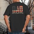 Dad Protector Hero Legend USA Flag Dad Father's Day Big And Tall Men's T-Shirt Back Print
