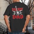 Dad Rockin One Birthday Family Matching Rock Guitar Big And Tall Men's T-Shirt Back Print