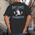 MY DAD IS A ROCKSTAR DADDY Father Sday Big And Tall Men's T-Shirt Back Print