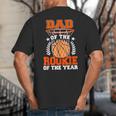Dad Of Rookie 1st Basketball Bday Theme Matching Big And Tall Men's T-Shirt Back Print