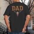 Dad Skull Fathers Day Shirt Western Rodeo Family Matching Big And Tall Men's T-Shirt Back Print