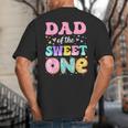 Dad Of The Sweet One 1st Birthday Donut Bday Party Big And Tall Men's T-Shirt Back Print