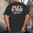 Dad Of a Warrior CHD Congenital Heart Defect Awareness CHD Big And Tall Men's T-Shirt Back Print