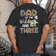 Dad Of The Wild And Three 3 Birthday Zoo Theme Safari Jungle Big And Tall Men's T-Shirt Back Print