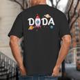 Dada Of The Birthday Boy Space Astronaut 1st Birthday Family Big And Tall Men's T-Shirt Back Print