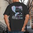 Dada Dad 1st Birthday Mermaid Oneder The Sea Family Matching Big And Tall Men's T-Shirt Back Print
