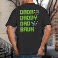 Dada Daddy Dad Bruh Father's Day Game Pixel Big And Tall Men's T-Shirt Back Print