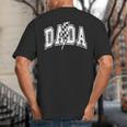Dada Lightning Bolt Checkered Varsity Dad Men Father's Day Big And Tall Men's T-Shirt Back Print