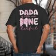 Dada Of Little Miss Onederful First Birthday Girl Bow Big And Tall Men's T-Shirt Back Print