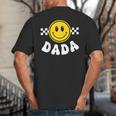 Dada One Happy Dude Birthday Theme 1st Family Matching Mom Big And Tall Men's T-Shirt Back Print