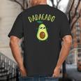 Dadacado Cute Daddy Avocado Pregnant Dad Father Day Big And Tall Men's T-Shirt Back Print