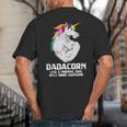 Dadacorn Muscle Dad Unicorn Fathers Day Big And Tall Men's T-Shirt Back Print