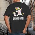 Dadacorn Shirt Unicorn Dad And Baby Best Father Big And Tall Men's T-Shirt Back Print