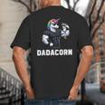 Dadacorn Unicorn Dad Papa Father's Day Daughter Big And Tall Men's T-Shirt Back Print