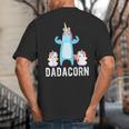Dadacorn Unicorn Lover Tee For Papa Dad And Kid Big And Tall Men's T-Shirt Back Print