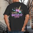 Daddy Of The Birthday Princess Girl Dad Unicorn Bday Party Big And Tall Men's T-Shirt Back Print