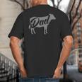 Daddy Cow For Dad's Who Lover Cows Big And Tall Men's T-Shirt Back Print
