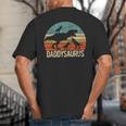 Daddy Dinosaur Daddysaurus 3 Three Kids Xmas Big And Tall Men's T-Shirt Back Print Daddy Dinosaur Daddysaurus 3 Three Kids Xmas Big And Tall Men's T-Shirt Back Print