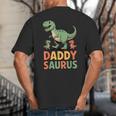 Daddy Saurus Dinosaur Dad Of Two Kids Dino Family Big And Tall Men's T-Shirt Back Print Daddy Saurus Dinosaur Dad Of Two Kids Dino Family Big And Tall Men's T-Shirt Back Print