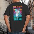 Daddy Shark Retro Vintage Dad Big And Tall Men's T-Shirt Back Print