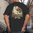 Daddysaurus Shirt T-Rex Dad Dinosaur Big And Tall Men's T-Shirt Back Print