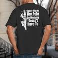 Dads Electrical Lineman Gear Husband & Lineman Wife Big And Tall Men's T-Shirt Back Print