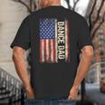 Dance Dad US American Flag Shirt Dancer Dancing Father Men Big And Tall Men's T-Shirt Back Print