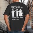 Dear Son-In-Law Father Of The Bride Dad Wedding Marriage Big And Tall Men's T-Shirt Back Print