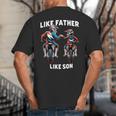 Dirt Bike Family Father Son Motocross Off-Road MX Dad Boys Big And Tall Men's T-Shirt Back Print