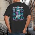 Disney Goofy Totally Rad Dad Father’s Day Surfing Distressed Big And Tall Men's T-Shirt Back Print