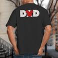 Disney Mickey And Friends Dad Mickey Distressed Text Logo Big And Tall Men's T-Shirt Back Print