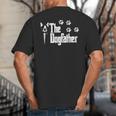 The Dogfather Boston Terrier Dog Dad Tshirt Idea Big And Tall Men's T-Shirt Back Print