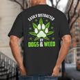 Dogs And Weed Dad Mom Dog Lover Cannabis Marijuana For Men Women Big And Tall Men's T-Shirt Back Print