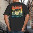 Drumming Basement Drum Set Drummer Rock Dad Grandpa Big And Tall Men's T-Shirt Back Print