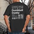 Dumbbell Daddy And Dad Gym Workout Father Big And Tall Men's T-Shirt Back Print