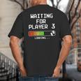 Expectant Dad To Be Gamer Pregnancy Announcement Player 3 Big And Tall Men's T-Shirt Back Print