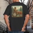 Farmer Men Tractor Rancher Farm Dad Distressed Big And Tall Men's T-Shirt Back Print