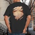 Fat Hairy Guy Big Stomach & Man Boobs Fat Dad BOD Big And Tall Men's T-Shirt Back Print