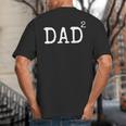 Father Of 2 Kids Dad Squared Dad To The Second Power Big And Tall Men's T-Shirt Back Print Father Of 2 Kids Dad Squared Dad To The Second Power Big And Tall Men's T-Shirt Back Print