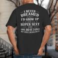 Fathers Day Shirt From Daughter Dad Of 2 Girls Fathers Day Big And Tall Men's T-Shirt Back Print
