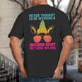 Fathers Day I Wear A Unicorn Shirt Dadacorn Big And Tall Men's T-Shirt Back Print