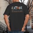 Fathor Like a Dad Just Way Mightier Father's Day Viking Big And Tall Men's T-Shirt Back Print