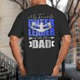 My Favorite Cheerleader Calls Me Dad Cheer Dad Fathers Day Big And Tall Men's T-Shirt Back Print
